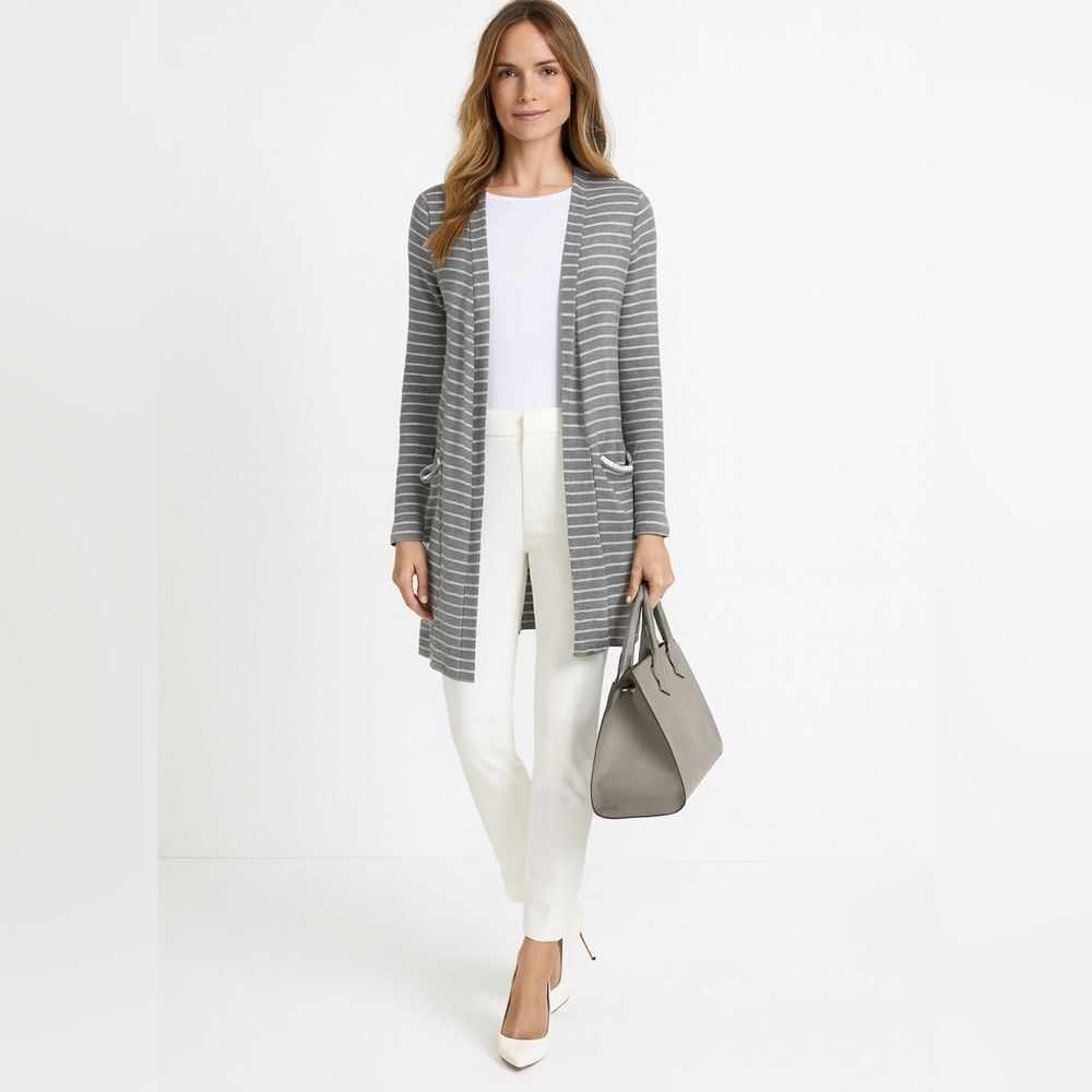 Grace & lace  grey  Striped Wrap blazer